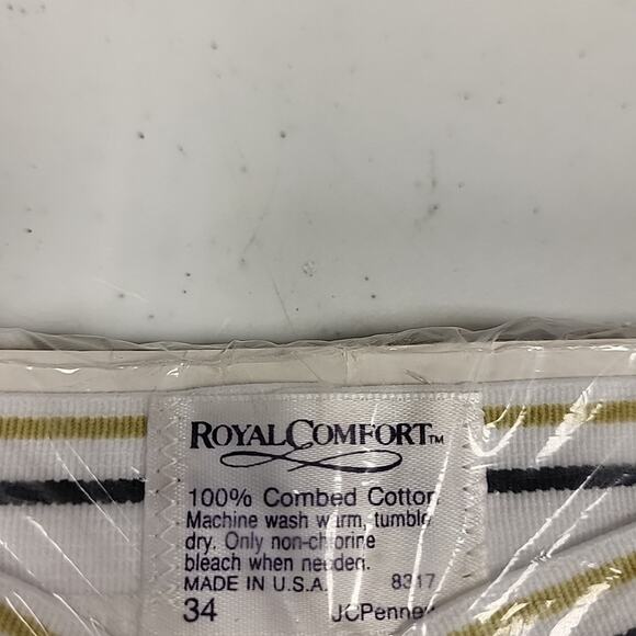 VTG New 1990s JCPenney Royal Comfort Mens Briefs 3 Pair Package Size 34 Made USA - Picture 5 of 7